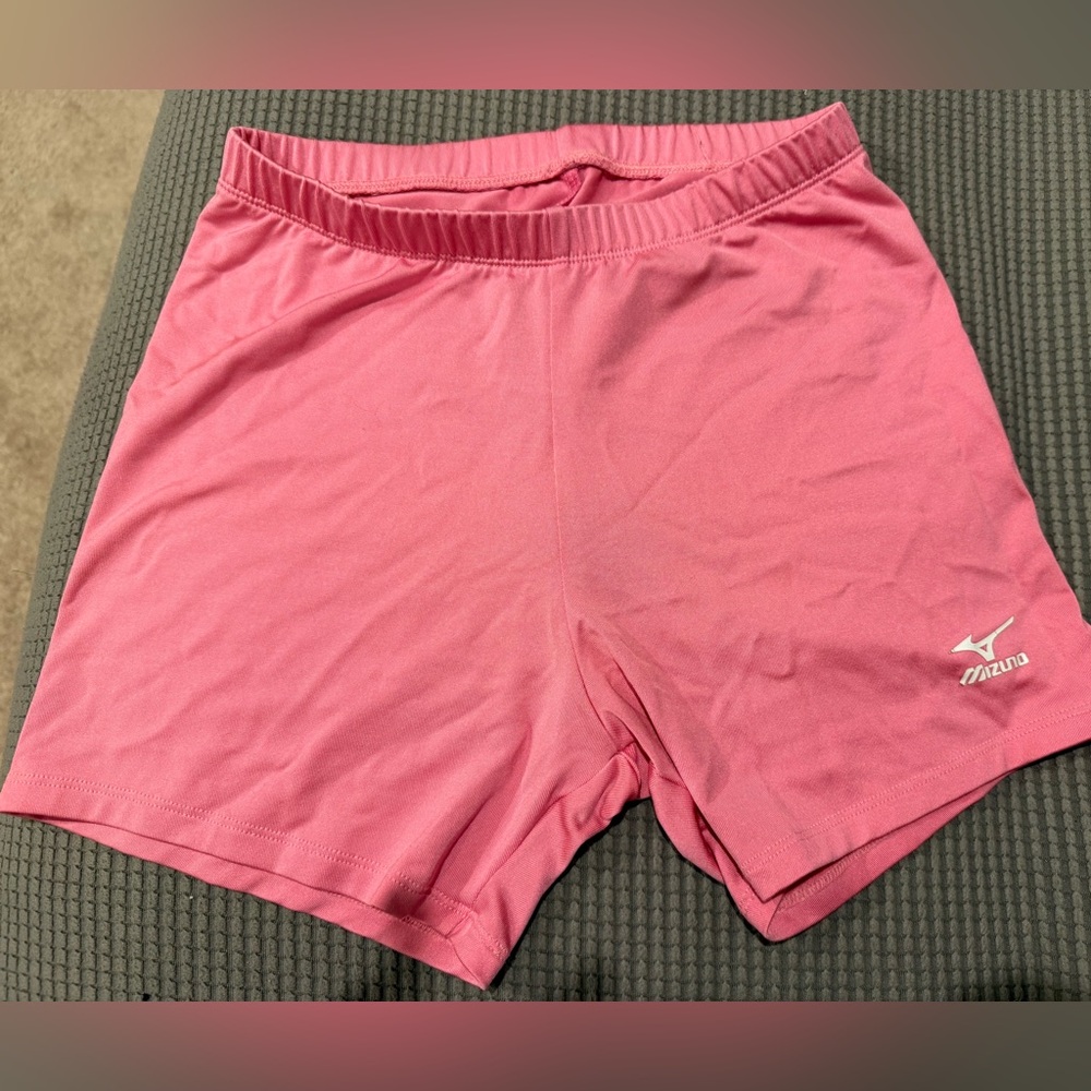 Mizuno Women's Pink volleyball spandex shorts